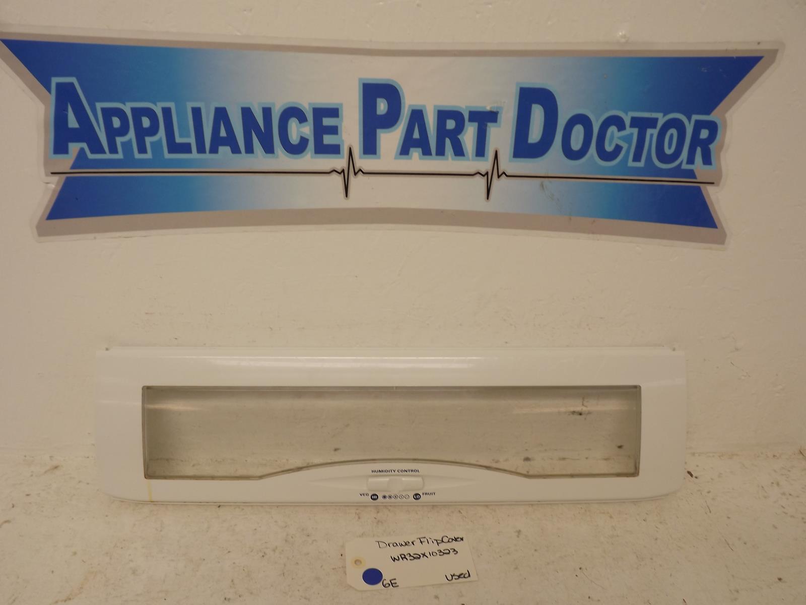 GE Refrigerator WR32X10323 Drawer Flip Cover Used GE Refrigerator WR32X10323 Drawer Flip Cover Used